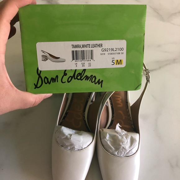 Sam Edelman Tamra Slingback Pump White 